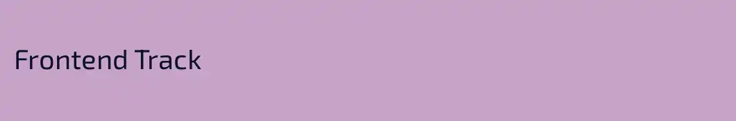 Frontend Track